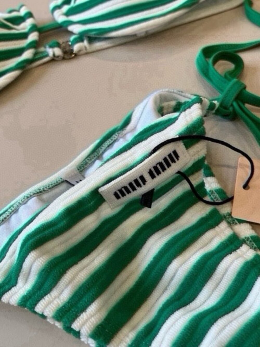Miu Miu Striped Bikini Top & Bottom Set - Picture 7 of 7